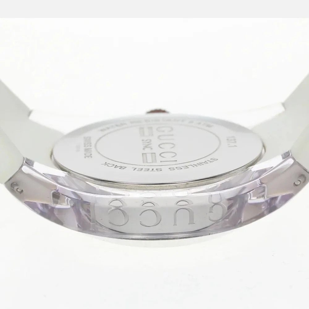 - BRAND NEW GUCCI WHITE ACRYLIC WATCH WITH BOX
